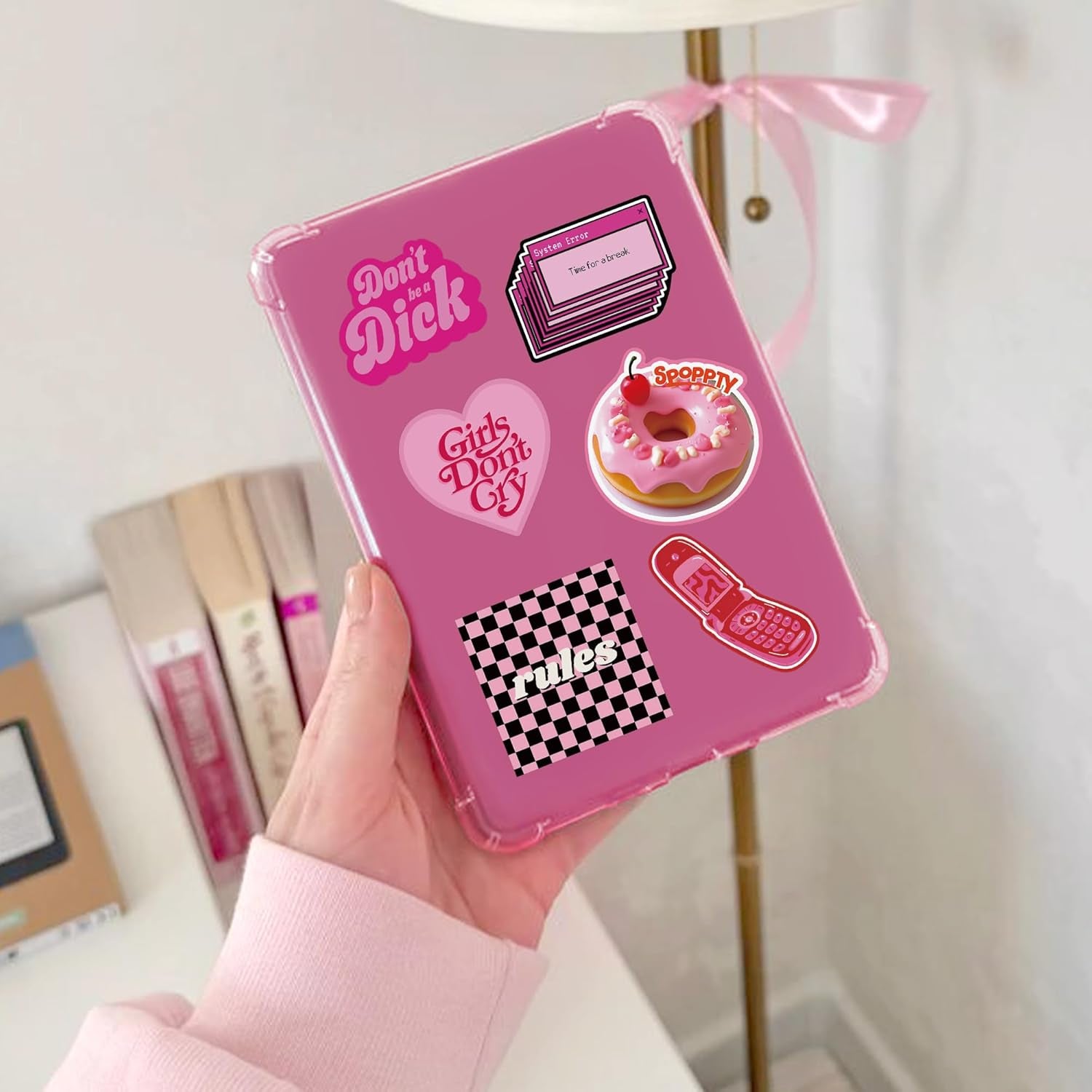 Y2K Stickers for Women and Teens, Retro Aesthetic Party Supplies, Waterproof Vinyl Stickers for Water Bottles and Laptop, 55PCS