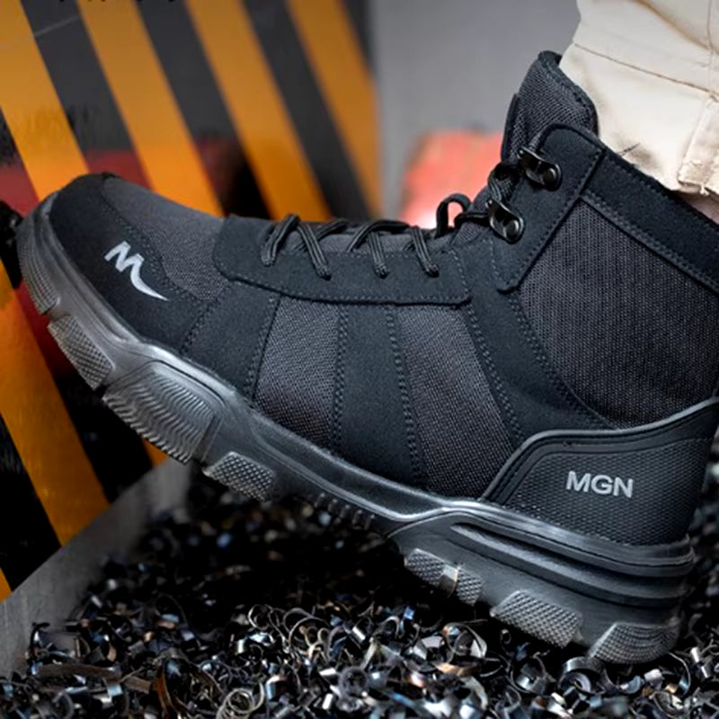 Work Boots Indestructible Safety Shoes Men Steel Toe Shoes Puncture-Proof Sneakers Women Non Slip Work Shoes Male Tactical Boots
