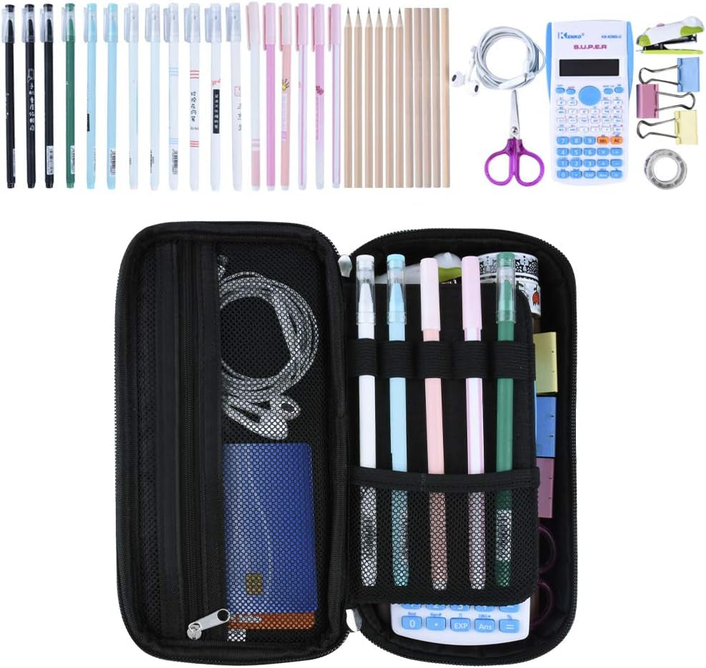 Big Capacity Pencil Case Large Pencil Bag Pouch Pen Case Pencil Marker Holder Stationery Storage Makeup Bag for Office Supplies Adults