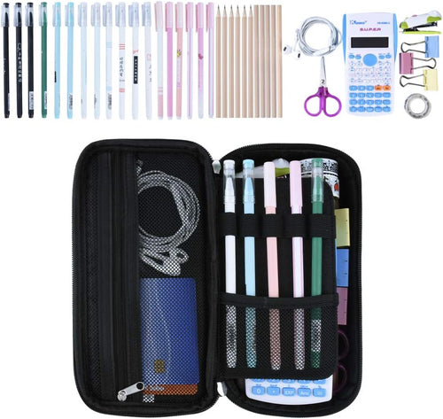 Big Capacity Pencil Case Large Pencil Bag Pouch Pen Case Pencil Marker Holder Stationery Storage Makeup Bag for Office Supplies Adults