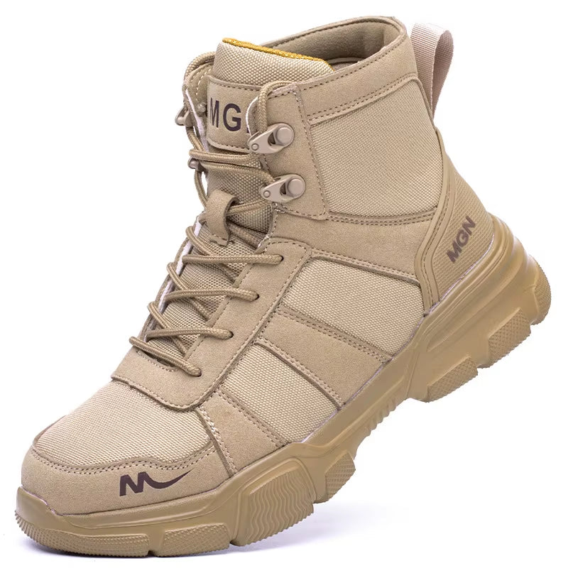 Work Boots Indestructible Safety Shoes Men Steel Toe Shoes Puncture-Proof Sneakers Women Non Slip Work Shoes Male Tactical Boots