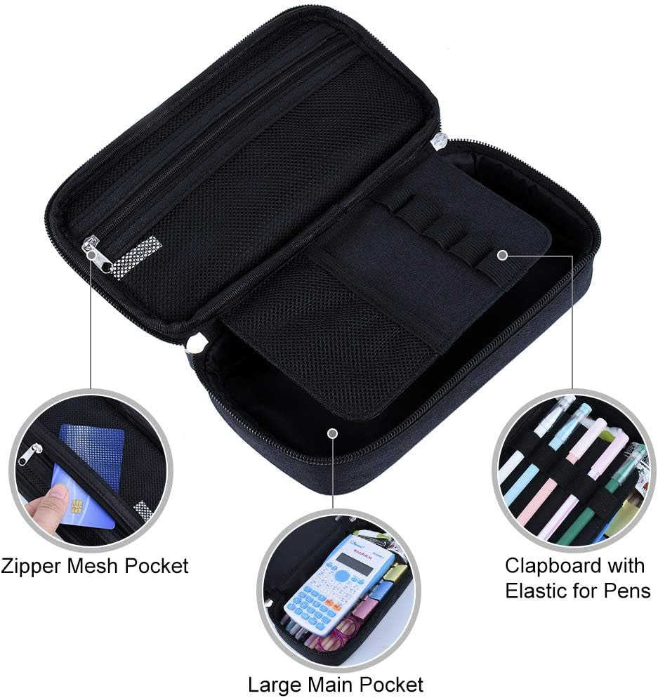 Big Capacity Pencil Case Large Pencil Bag Pouch Pen Case Pencil Marker Holder Stationery Storage Makeup Bag for Office Supplies Adults